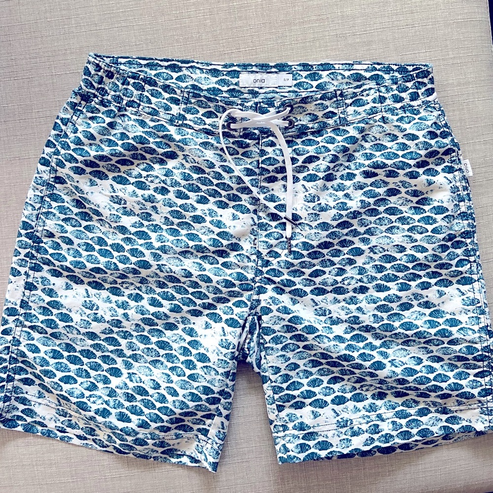 ONIA Men’s Pattern Swim Trunks, Perfect Condition, Size S